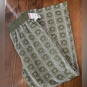 NWT Green & White Patterned Pants